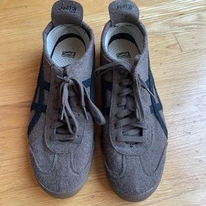 Onitsuka Tiger brown felt sneakers size Men 11.5
